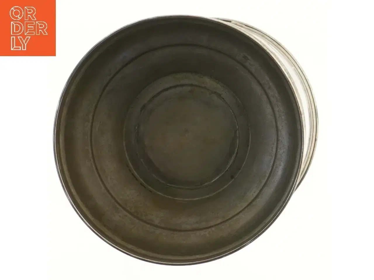 Billede 3 - Metaldåse med låg og fod 25 cm (str. 25 cm)