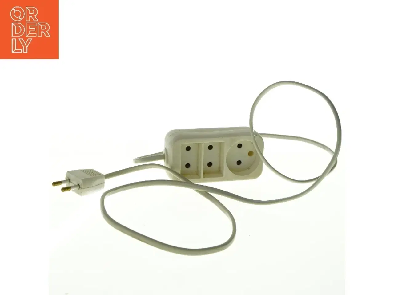 Billede 2 - Hvid forlængerledning med 3 udtag