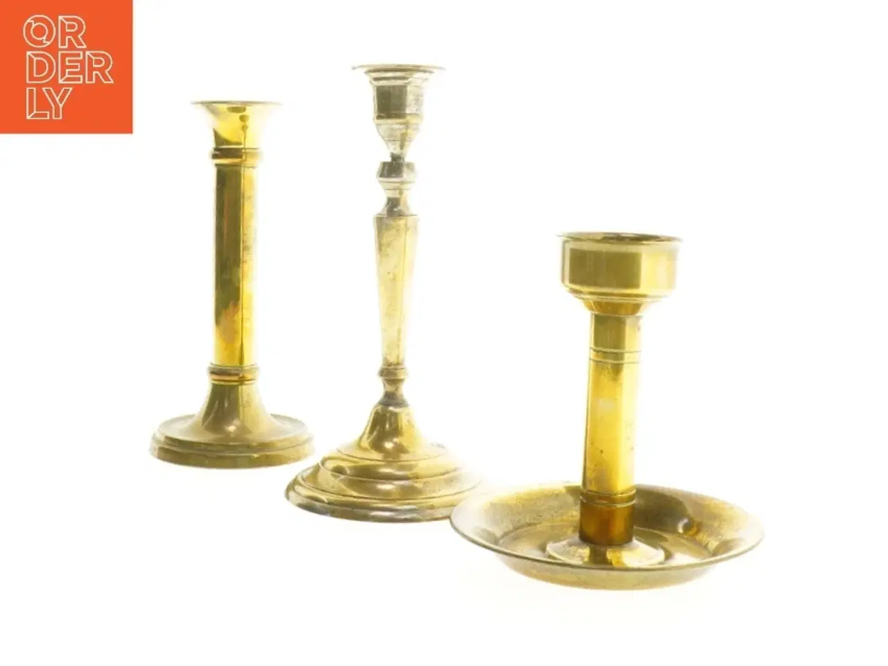 Billede 1 - Messing lysestager (str. 15 cm til 24 cm)