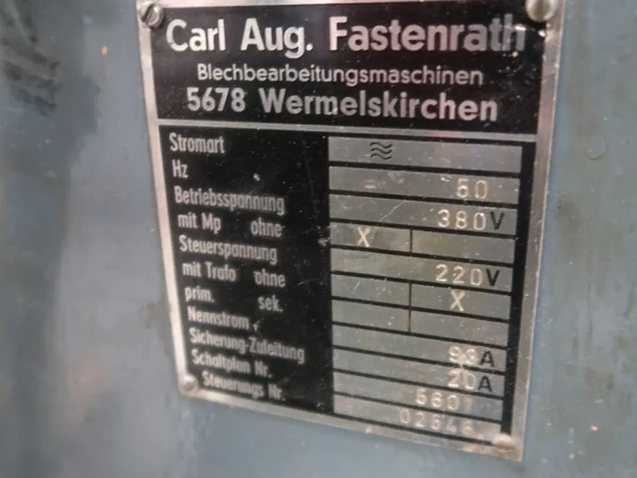 Billede 4 - Pladeklipper CARL AUG. FASTENRATH inkl. Bord