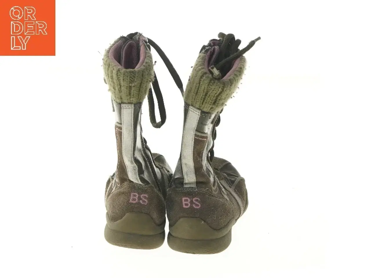 Billede 4 - Brune støvler til børn med snørebånd (str. fod 21,5 cm)