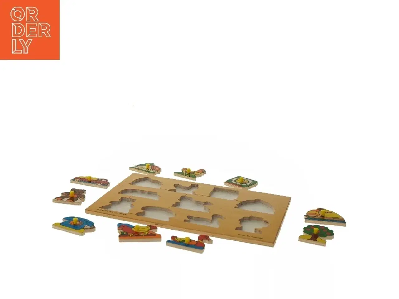 Billede 3 - Børnepuzzle af træ fra acre toys (str. 29,5x20,5 cm)