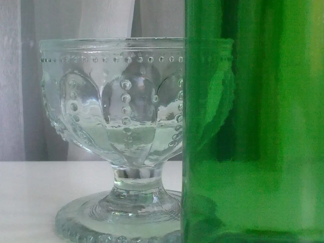 Billede 6 - Veteran bil relief på Italiensk glas flaske O.a.