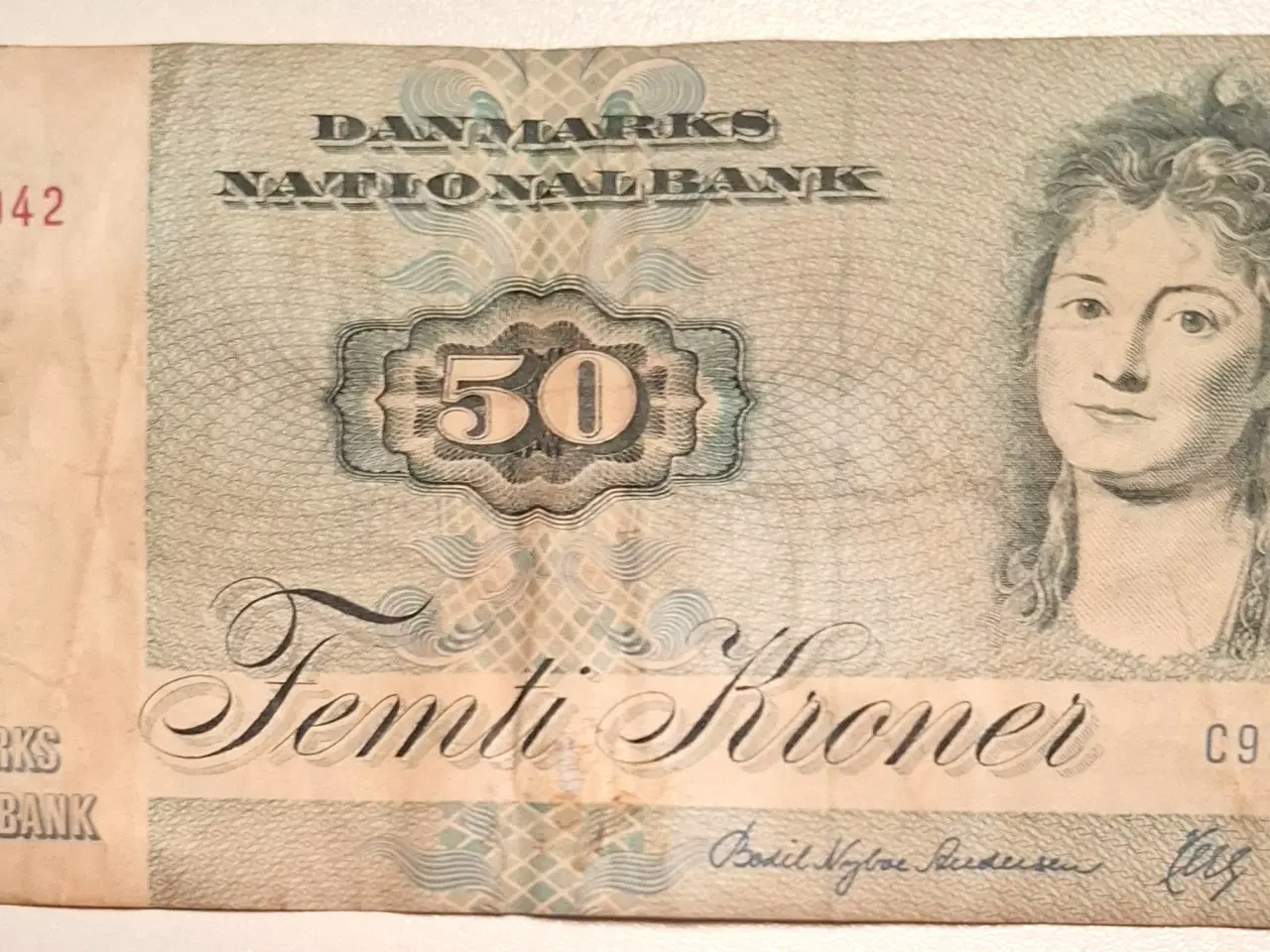 Billede 1 - 50 kr. dansk pengeseddel 1970