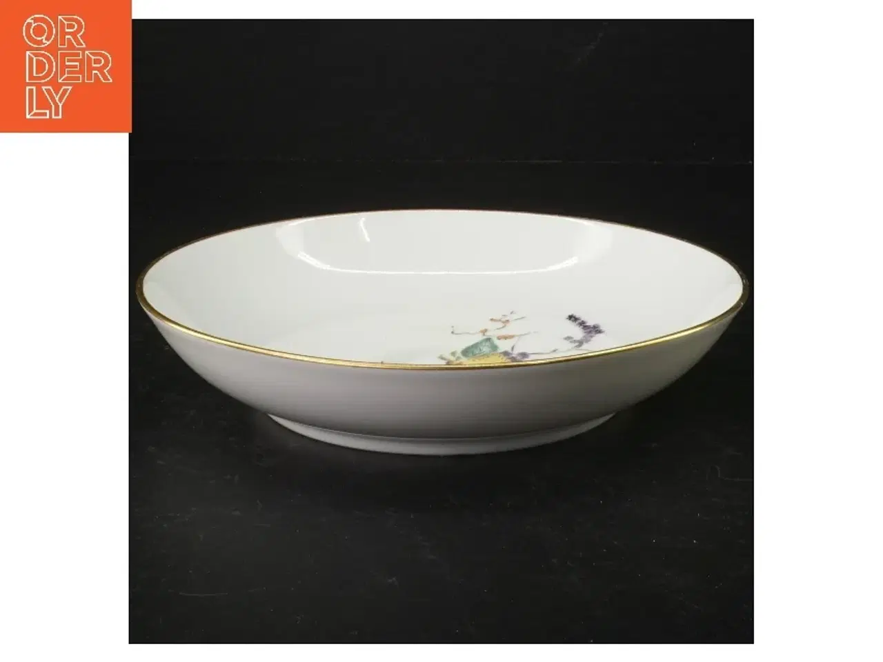 Billede 1 - Porcelænsfad med dekoration (str. Ø. 20 cm)