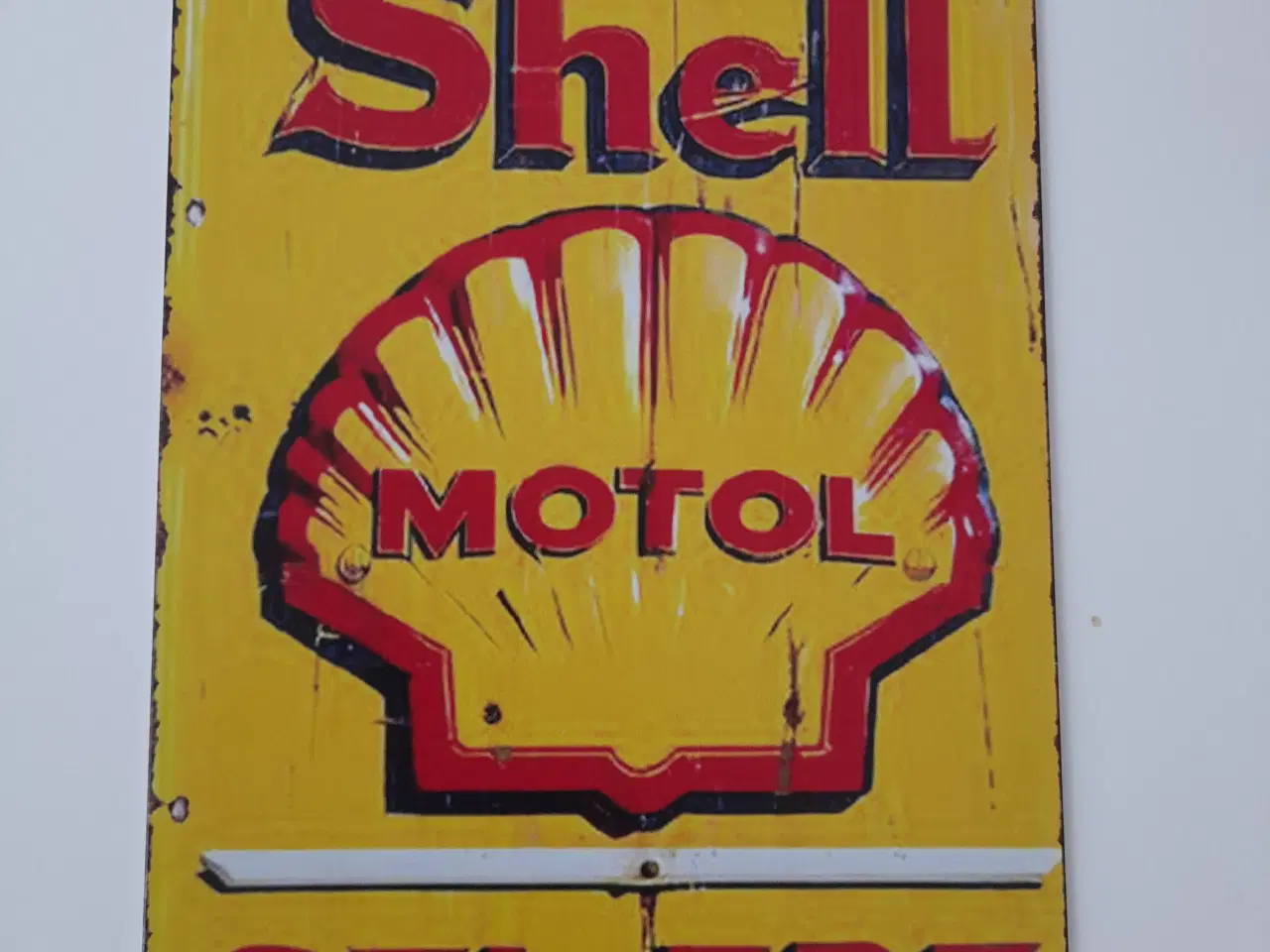 Billede 2 - Benzin / Olie metal skilt 20 x 30 cm