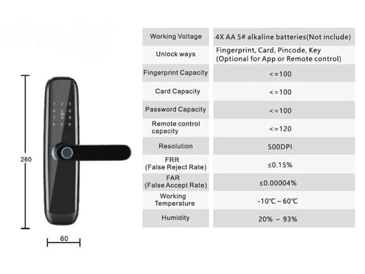 Billede 4 - 2 stk. Smart Lock Fortress ZC08
