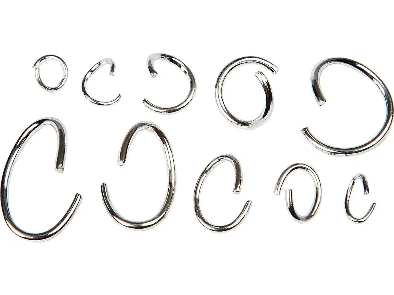 Billede 1 - Oval- og O-ring - sortiment, forsølvet, 800ass./ 1 pk.