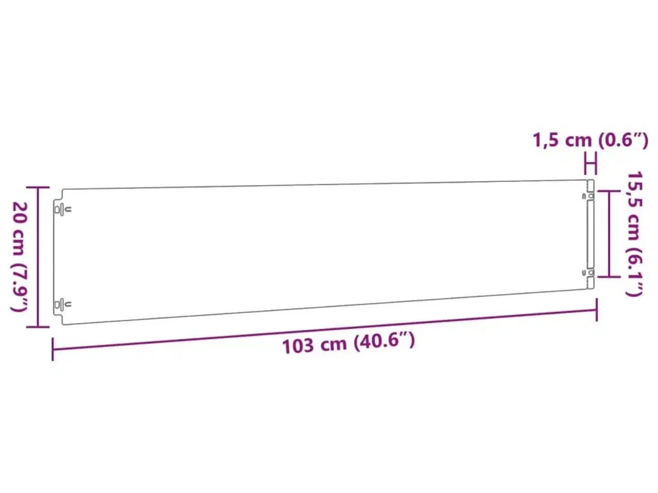 Billede 11 - Plænekanter 10 stk. 20x103 cm fleksibel cortenstål
