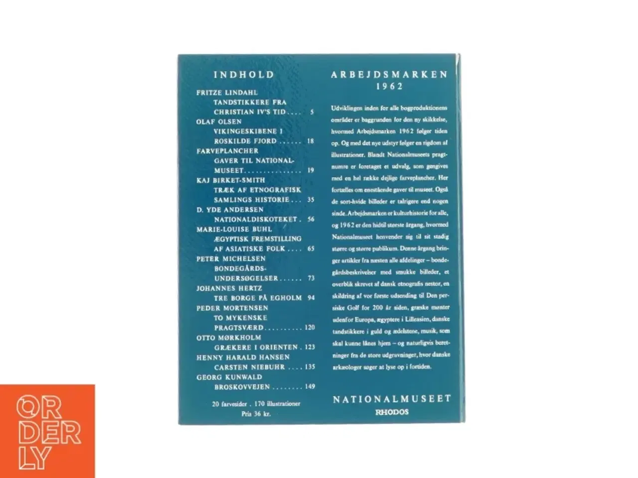 Billede 2 - Nationalmuseets Arbejdsmark 1962 (Bog)