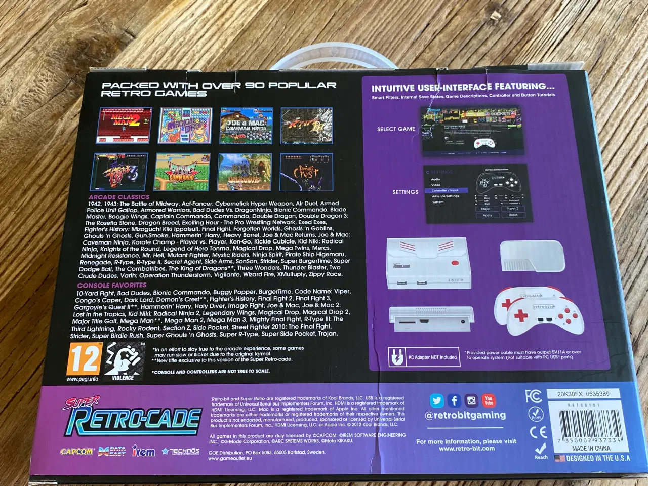 Billede 4 - Retro-bit Arcade-konsol m/90 Spil