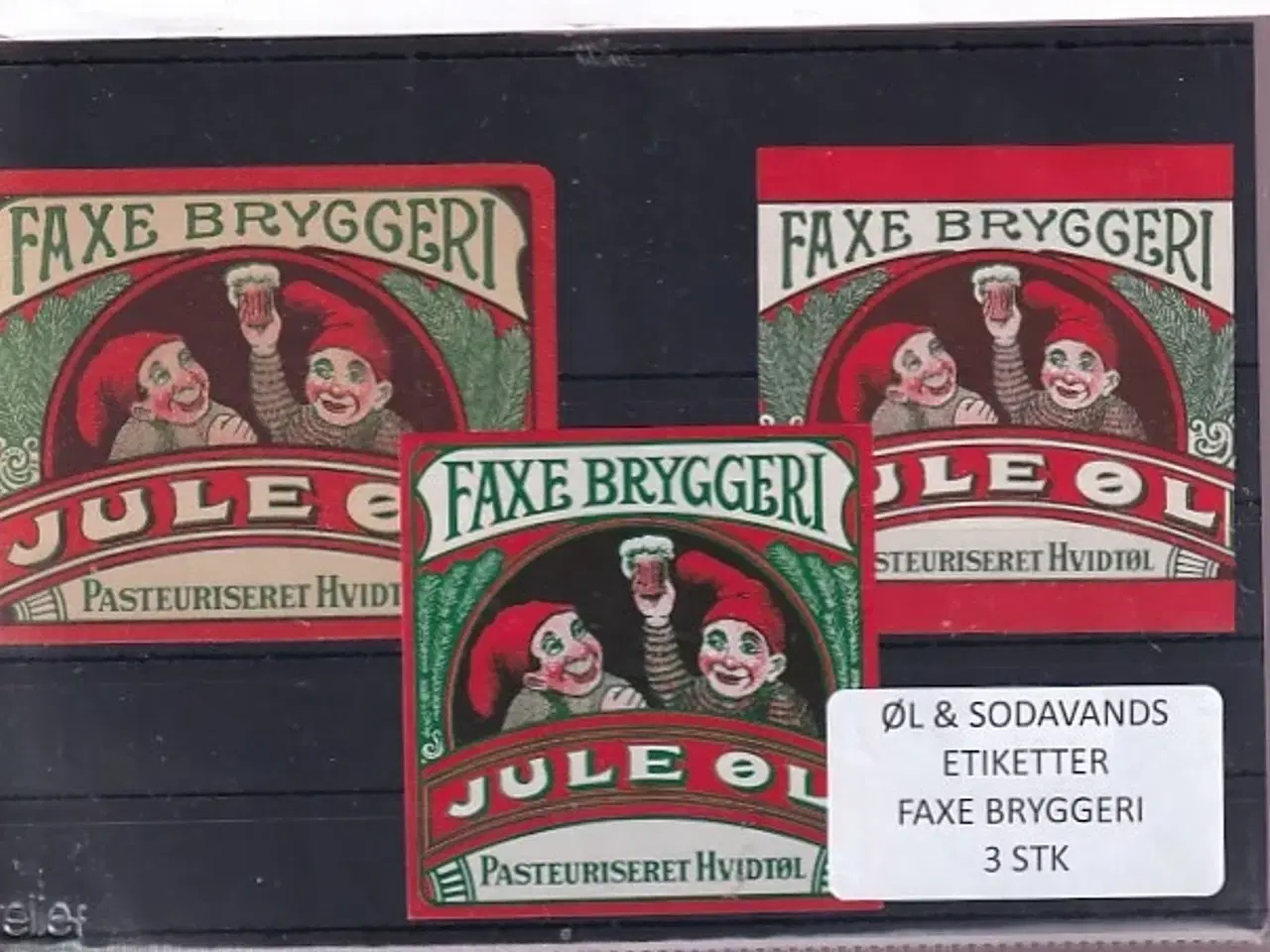 Billede 1 - Øl og Sodavands Etiketter - Faxe Bryggeri - 3 Stk.