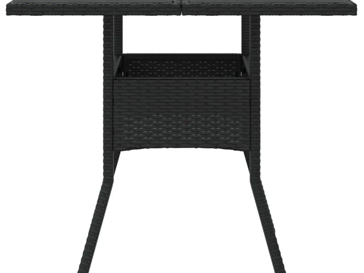 Billede 4 - Havebord med glastop 80x80x75 cm polyrattan sort