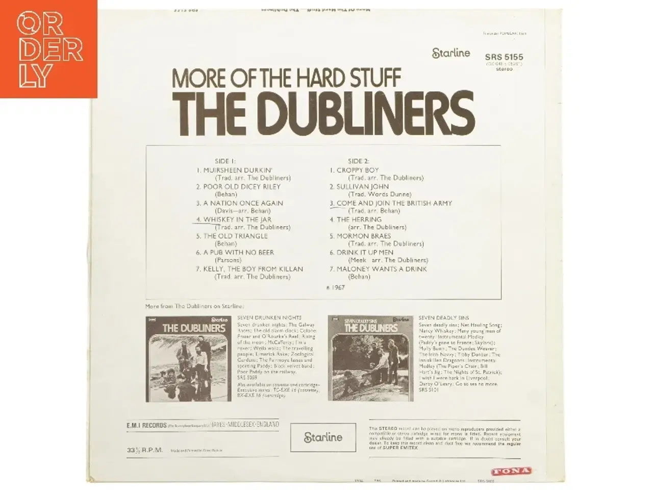 Billede 2 - More of the Hard Stuff - The Dubliners LP