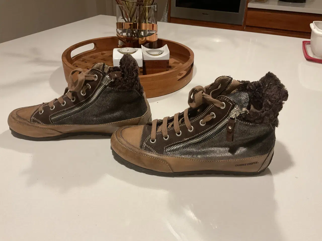 Billede 1 - Candice Cooper sneakers str. 37 brun med foer