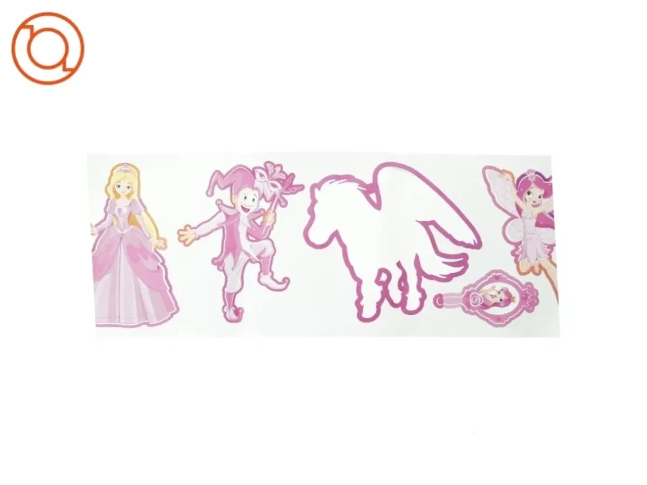 Billede 1 - Wall stickers med prinsesse tema 5 ark (str. 70 x 24 cm)