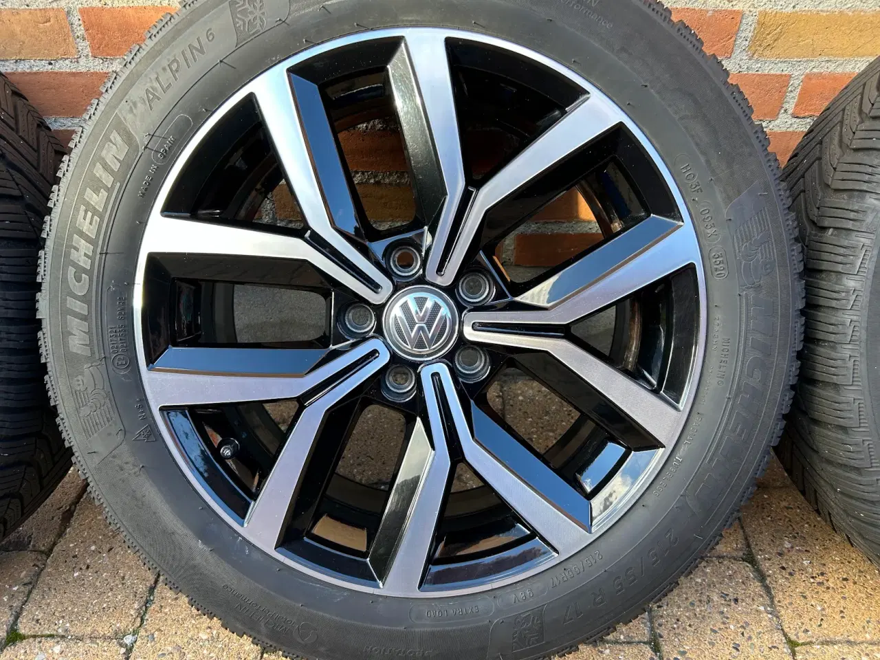 Billede 6 - Originale VW 17" alufælge med vinterdæk