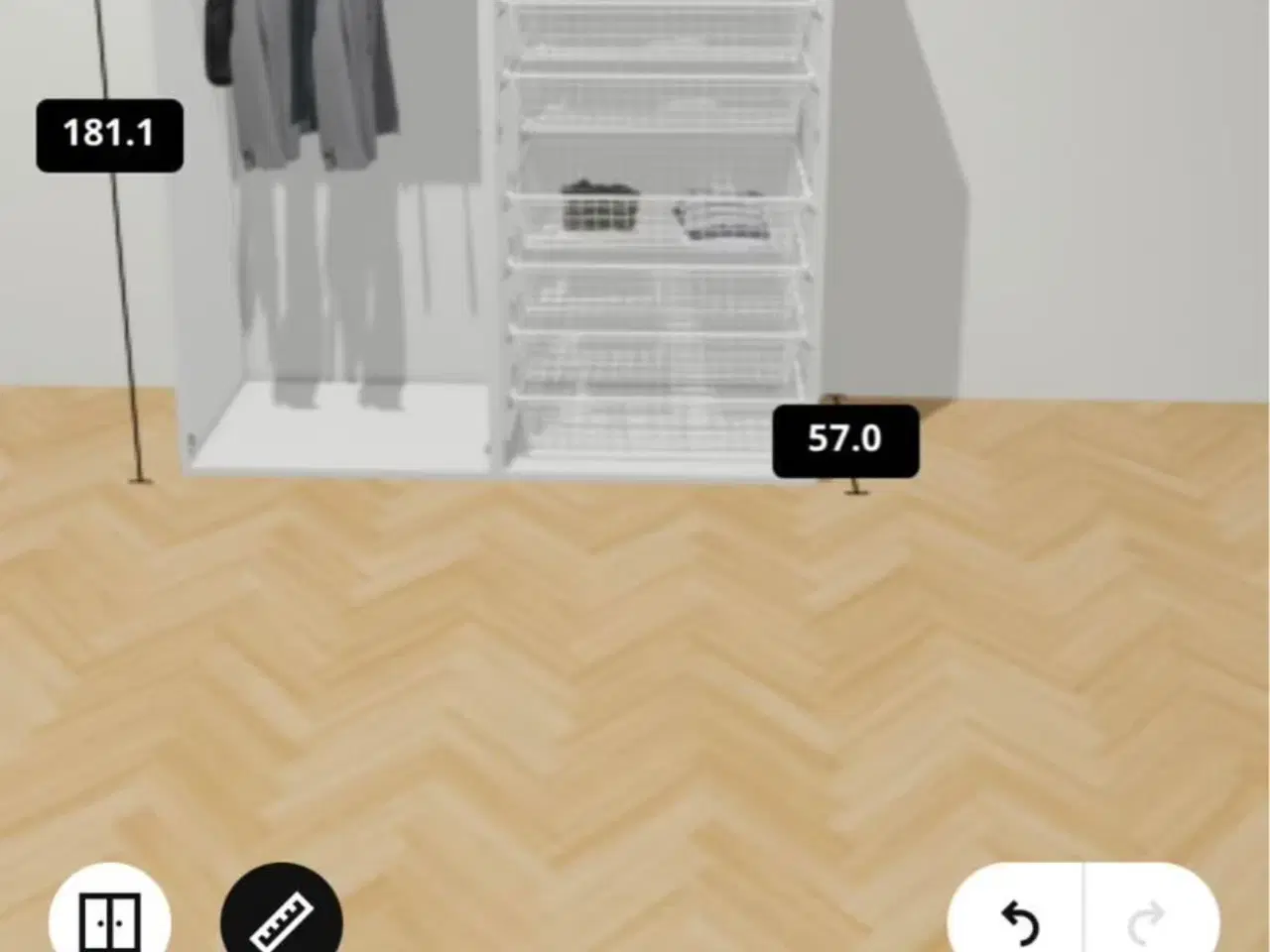 Billede 2 - IKEA PLATSA GARDEROBESKAB MED SPEJLE
