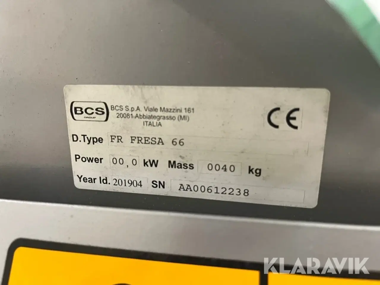 Billede 9 - Fræse BCS FR Fresa 66 til redskabsbærer