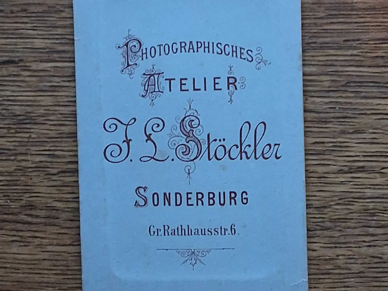 Billede 2 - Antik Fotografi. J. L. STöCKLER. SONDERBURG.
