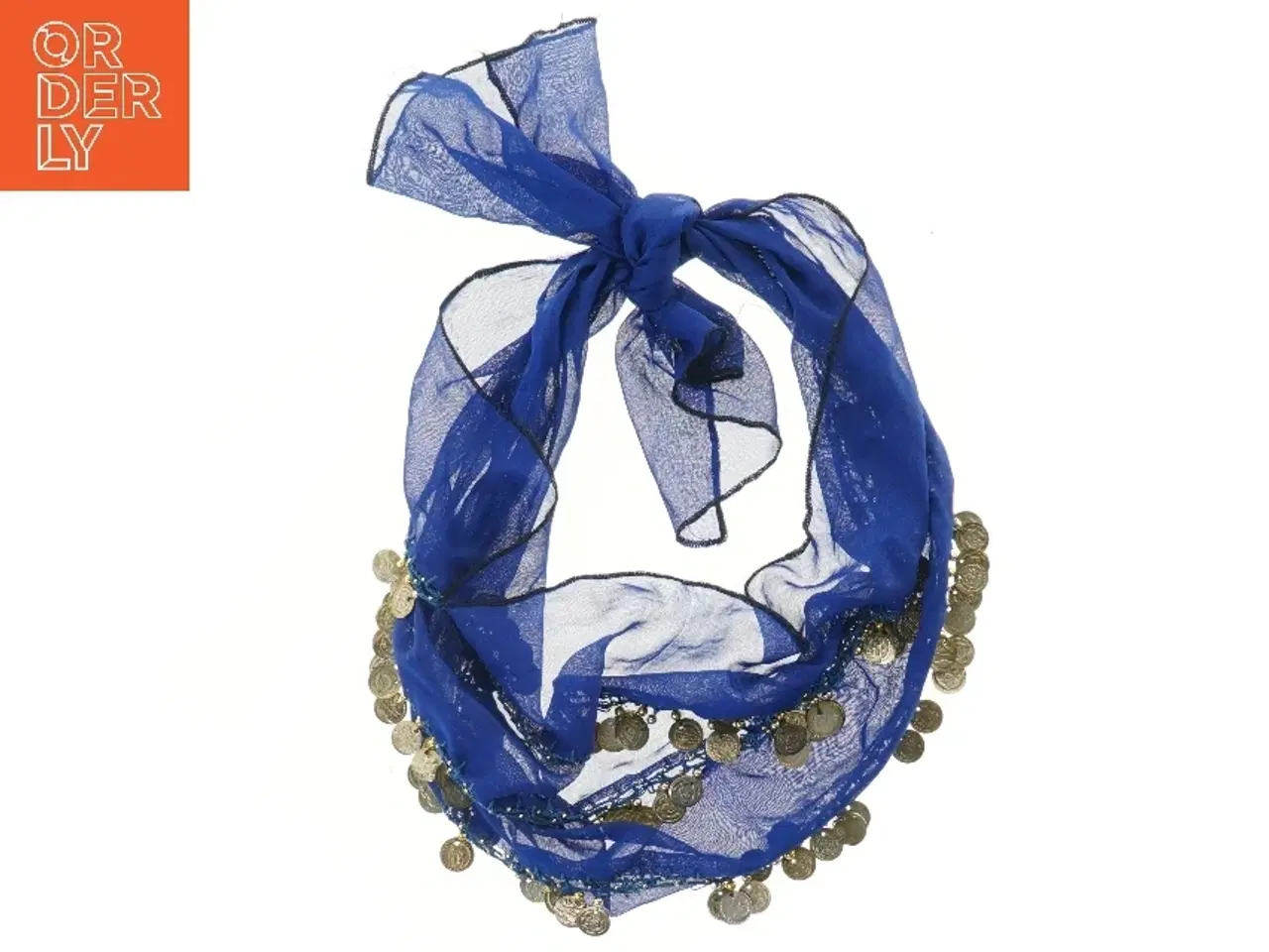 Billede 1 - Mavedans tørklæde med mønter (str. 150x35 cm)