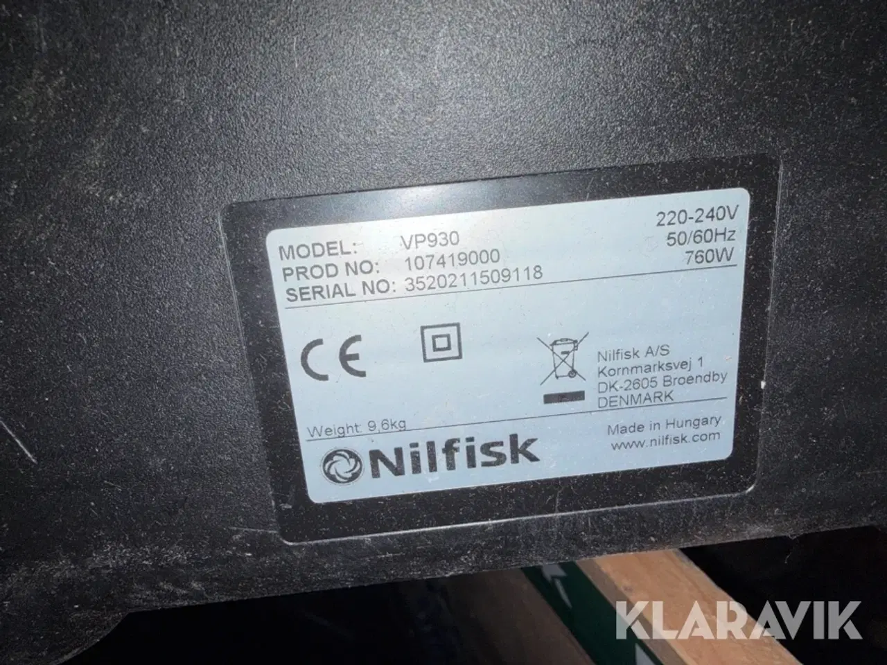 Billede 5 - Parti bestående af tre Nilfisk industristøvsugere Nilfisk VP930 / GD930