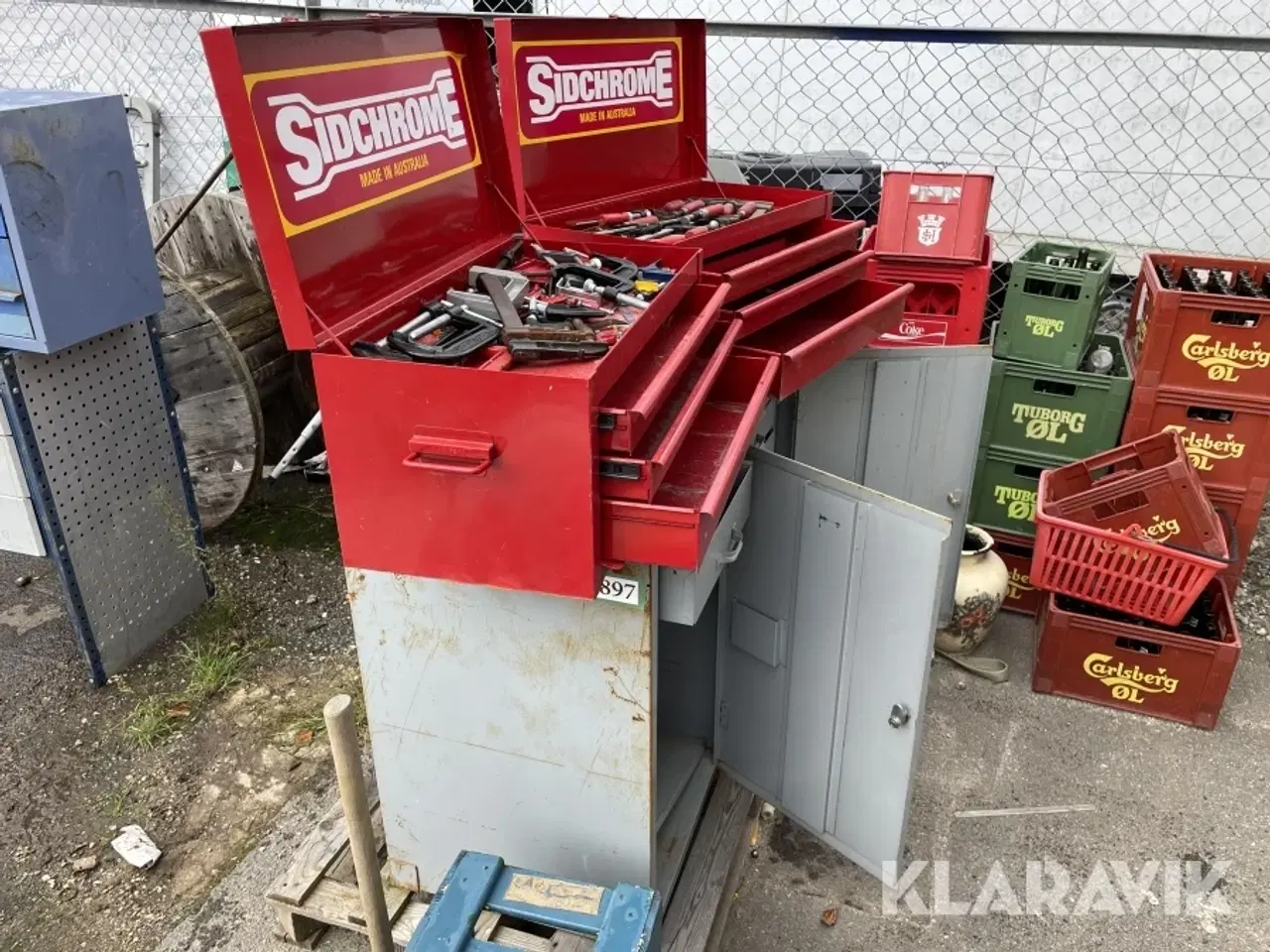 Billede 5 - Værktøjs kasser og skabe med indhold