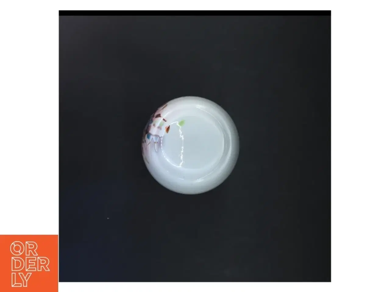 Billede 3 - Høj vase med farverig dekoration (str. 25 cm)