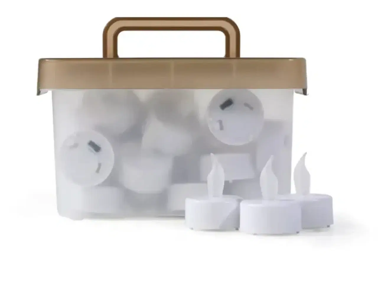 Billede 1 - 3 stk. led fyrfadslys - 24 stk. - 3,8x5 cm(ubrugt)