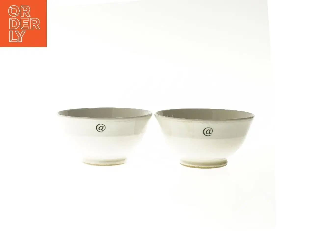 Billede 1 - Skålesæt med '@' symbol (str. Ø 14,5x8 cm)