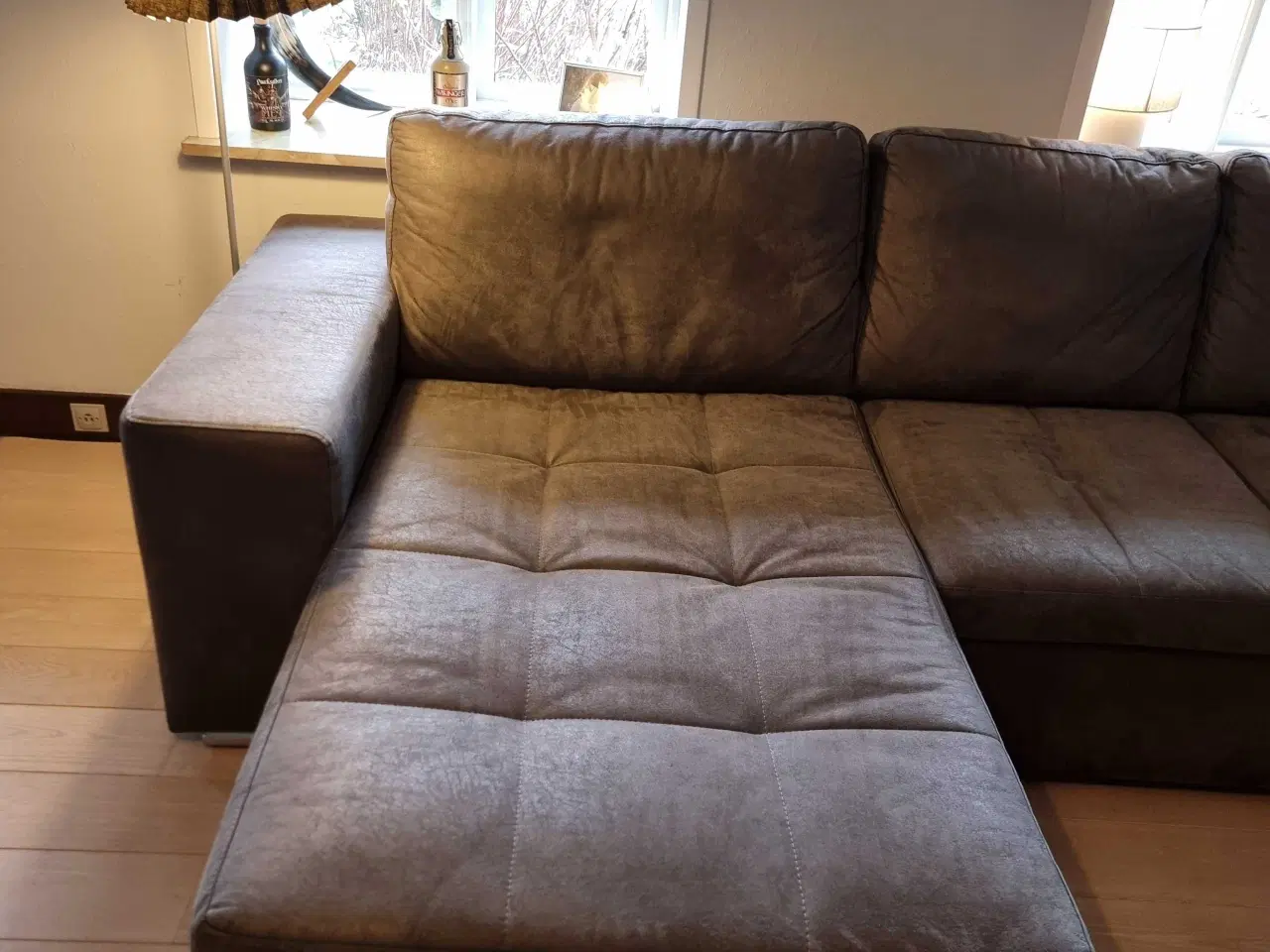 Billede 2 - Sofa ruskind grå