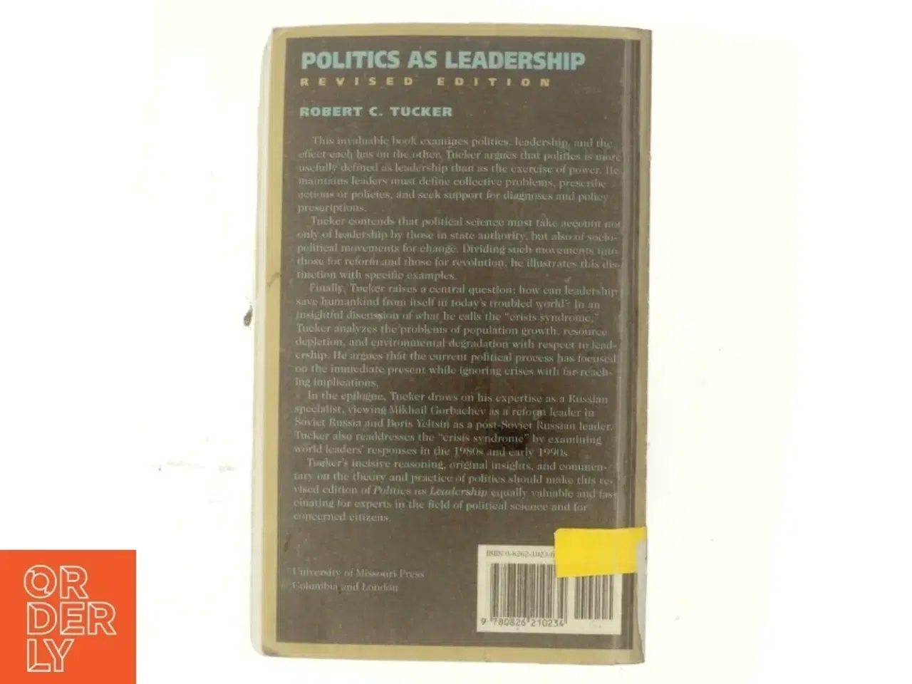 Billede 3 - Politics as leadership af Robert C. Tucker (Bog)