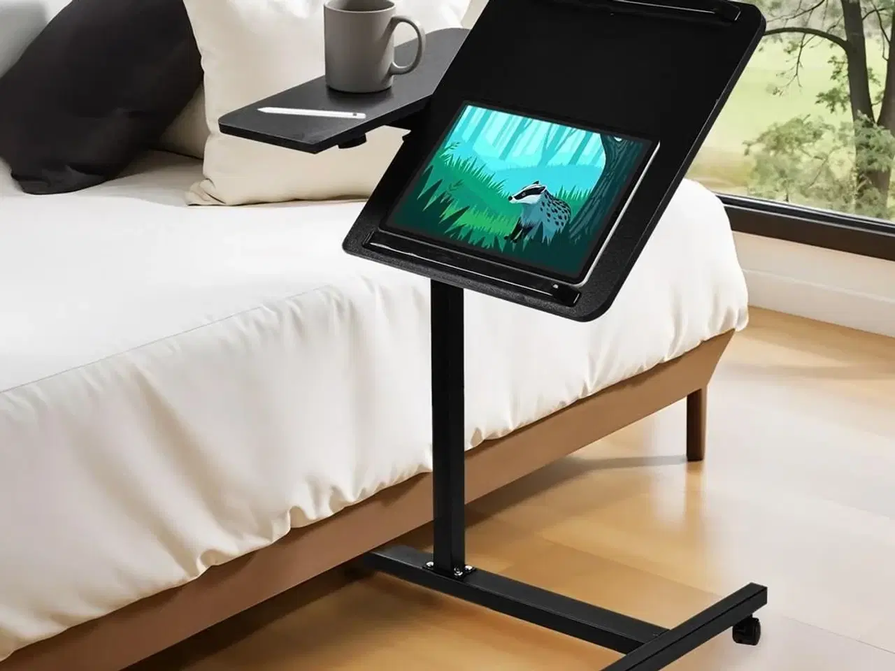 Billede 13 - Rullebord til laptop – Maclean, sort, højde 59–89 cm, 30 kg