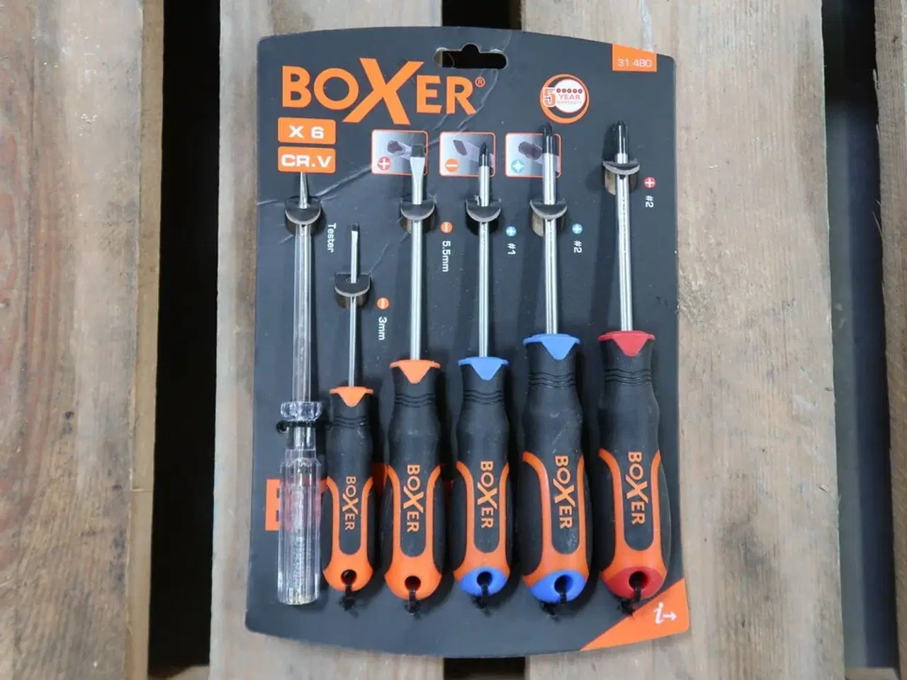 Billede 2 - 4 pk. Boxer skruetrækkersæt med 2-komponent greb 6 dele
