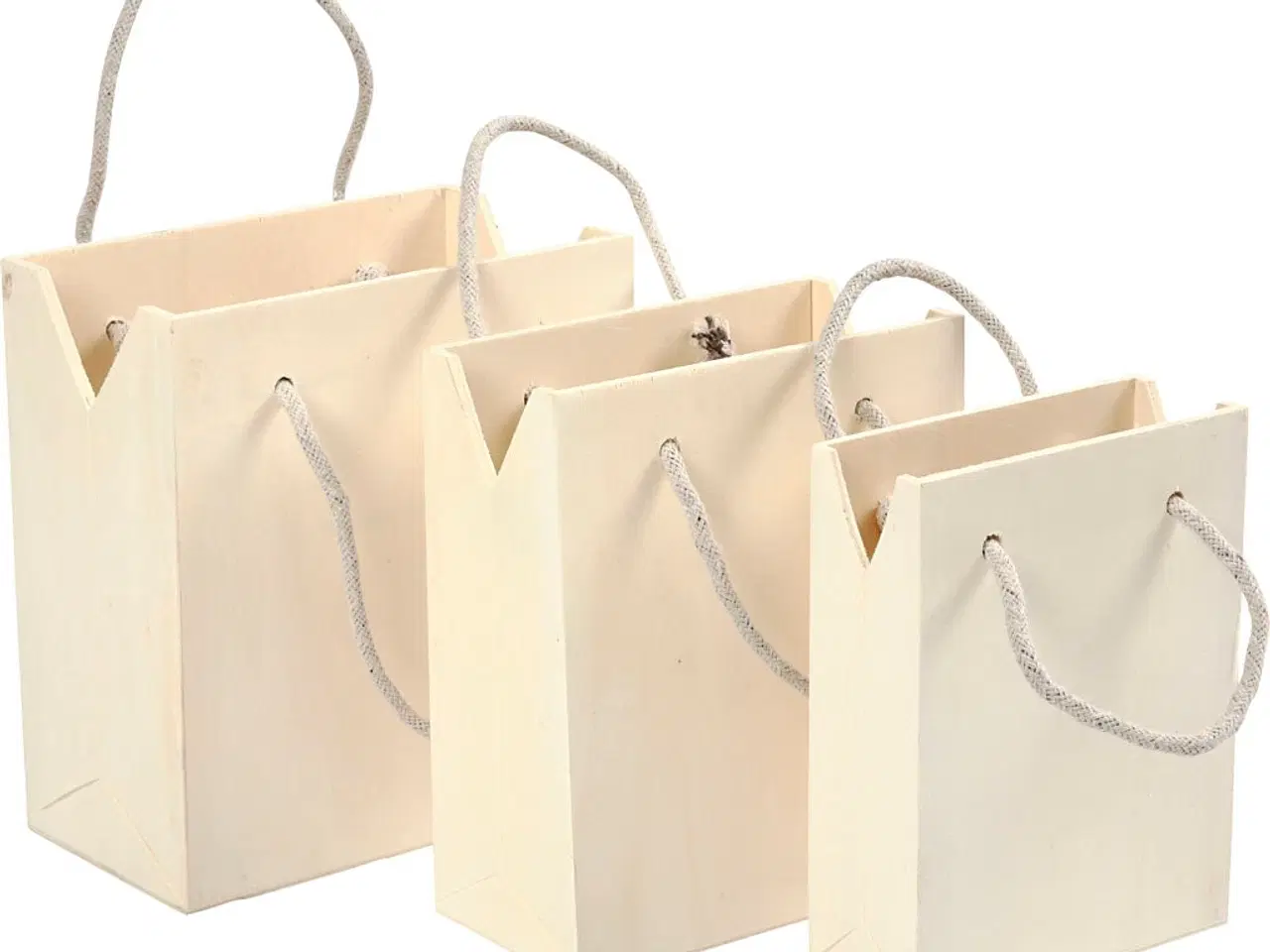 Billede 1 - Sæt med 3 elegante opbevaringsposer med hank