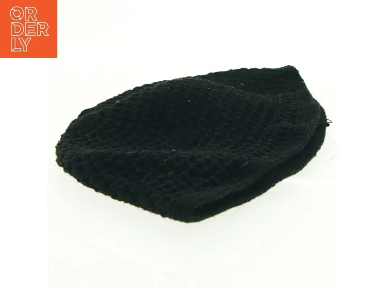 Billede 4 - Sort hæklet hue (str. 25 x 14 cm)