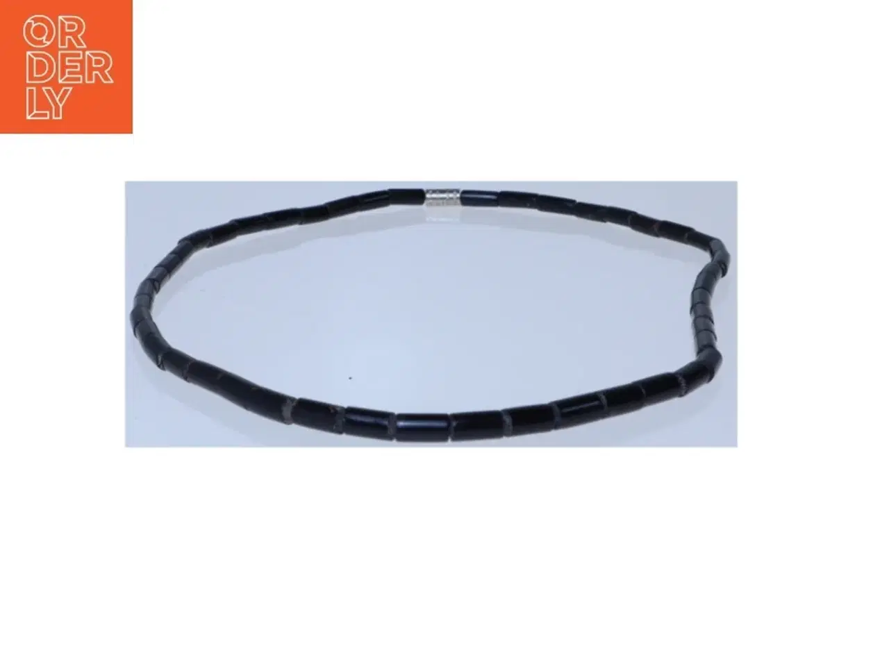 Billede 2 - Halskæde med sorte perler (str. 41 cm)