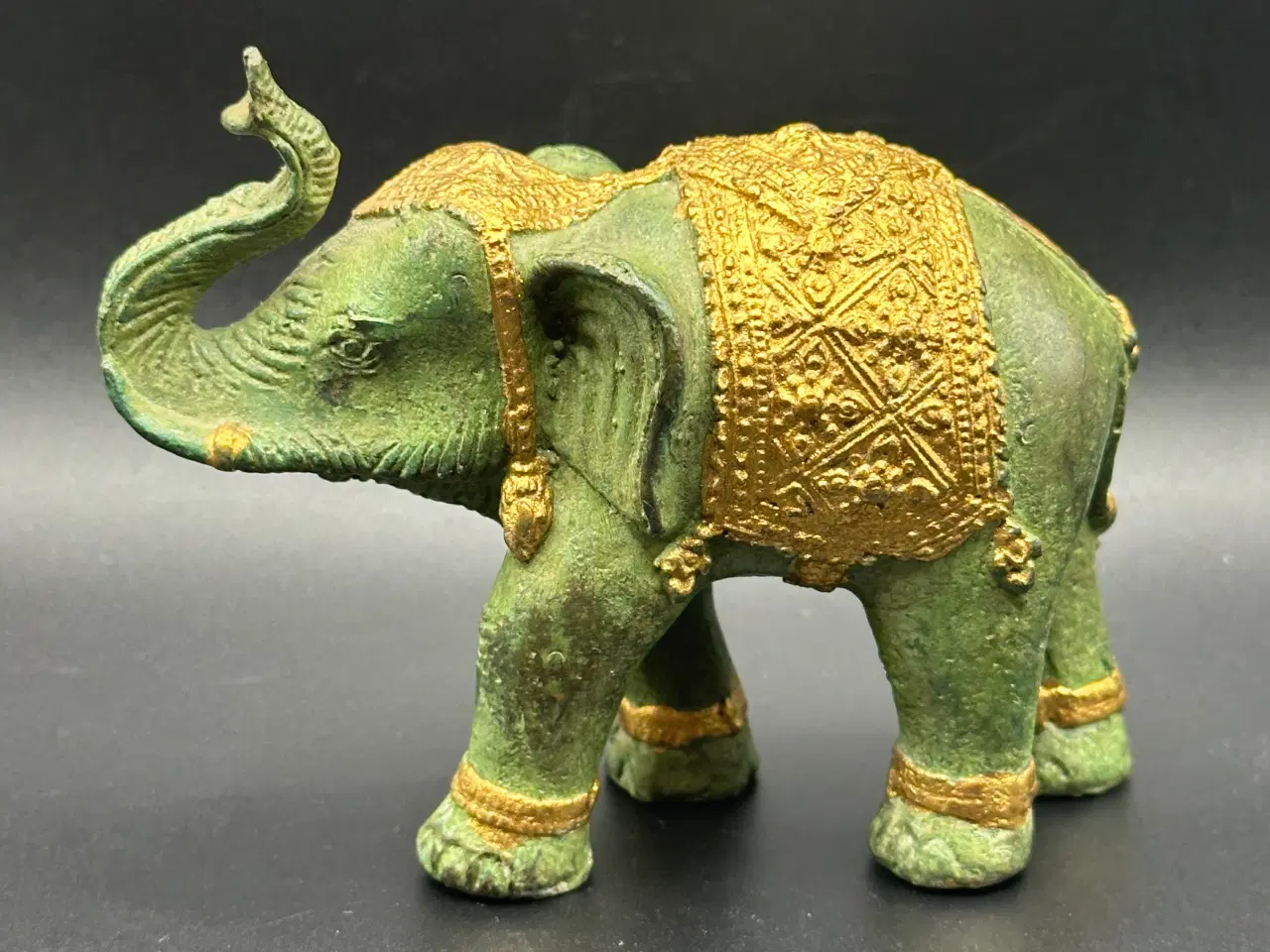Billede 1 - Vintage orientalsk elefantfigur af bronze