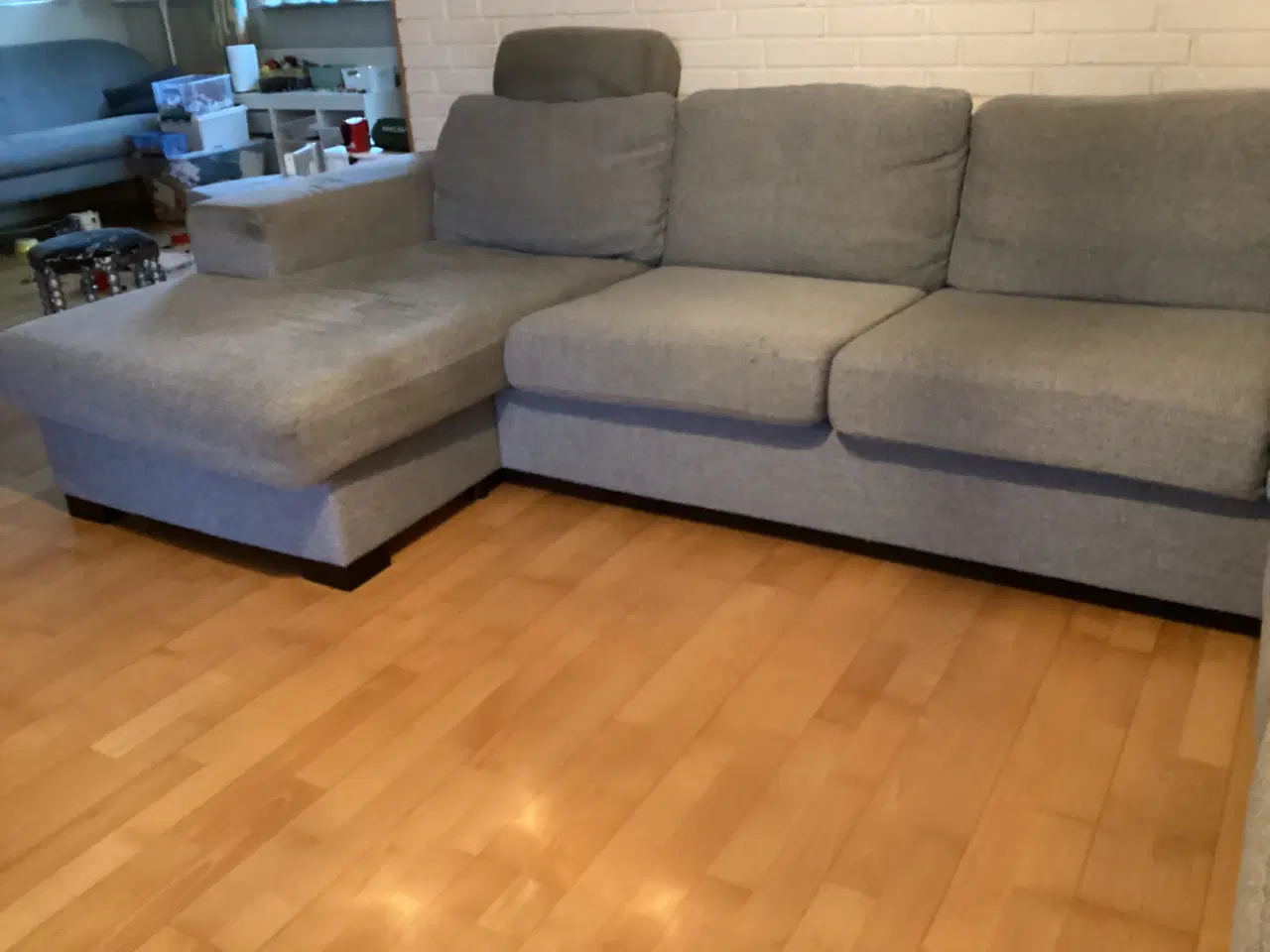 Billede 2 - Grå vinkelsofa med chaiselong