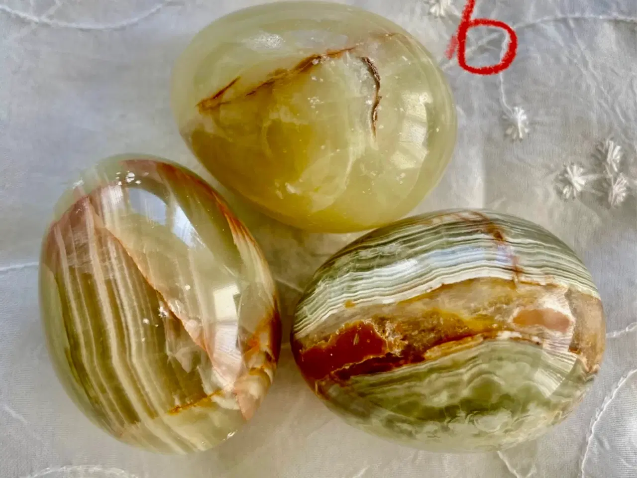 Billede 4 - Smukke marmor/ halvædelsten æg