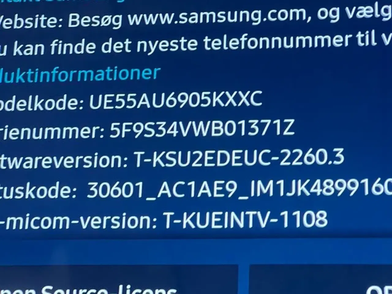 Billede 2 - SmartTV 55" 4K SAMSUNG UE55AU6905K