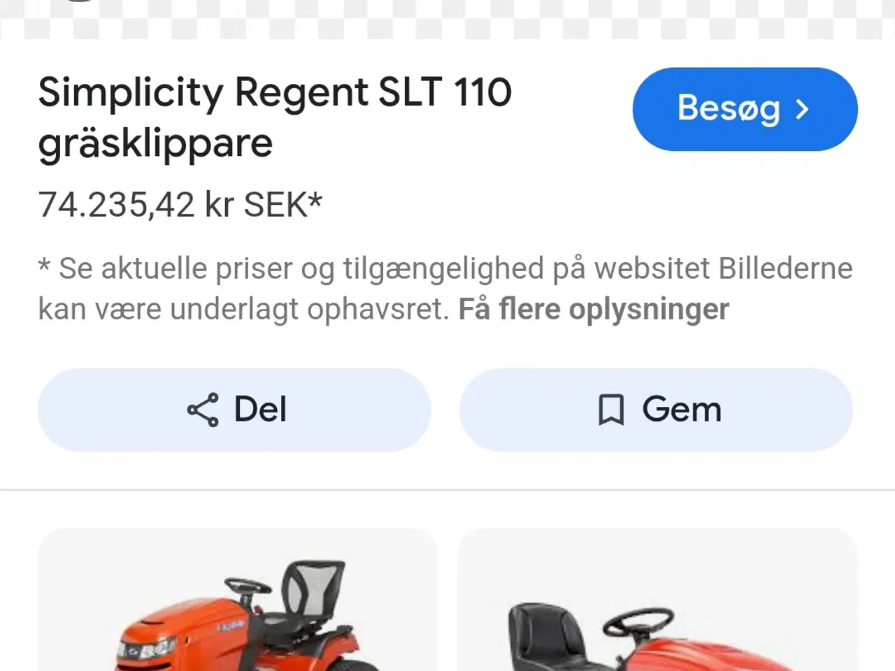 Billede 1 - Søger traktor  bag hjul  til simplicity  med fæld