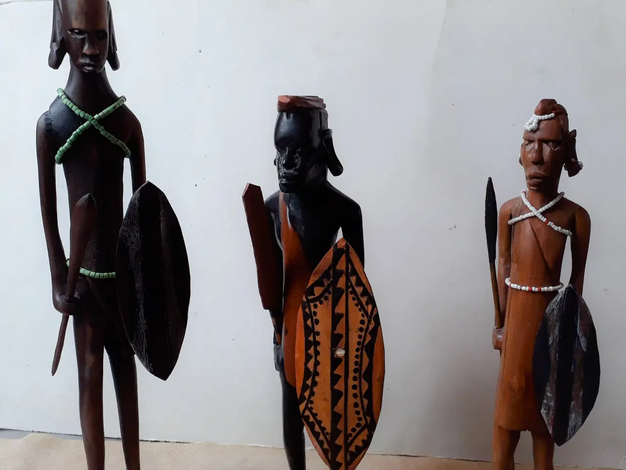Billede 1 - 3 Masai Krigere Figurer