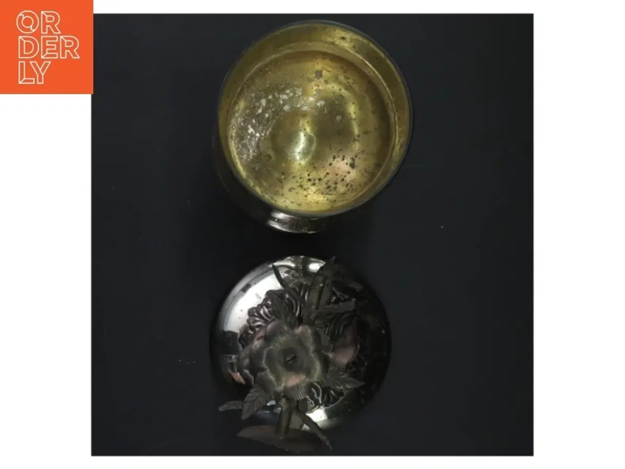 Billede 6 - Fattigmands vase med låg - metallisk look (str. 35 cm)
