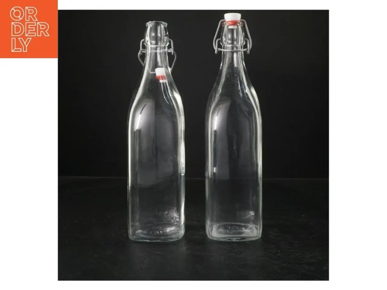 Billede 1 - Glasflasker med patentlåg (str. 32x8 cm)