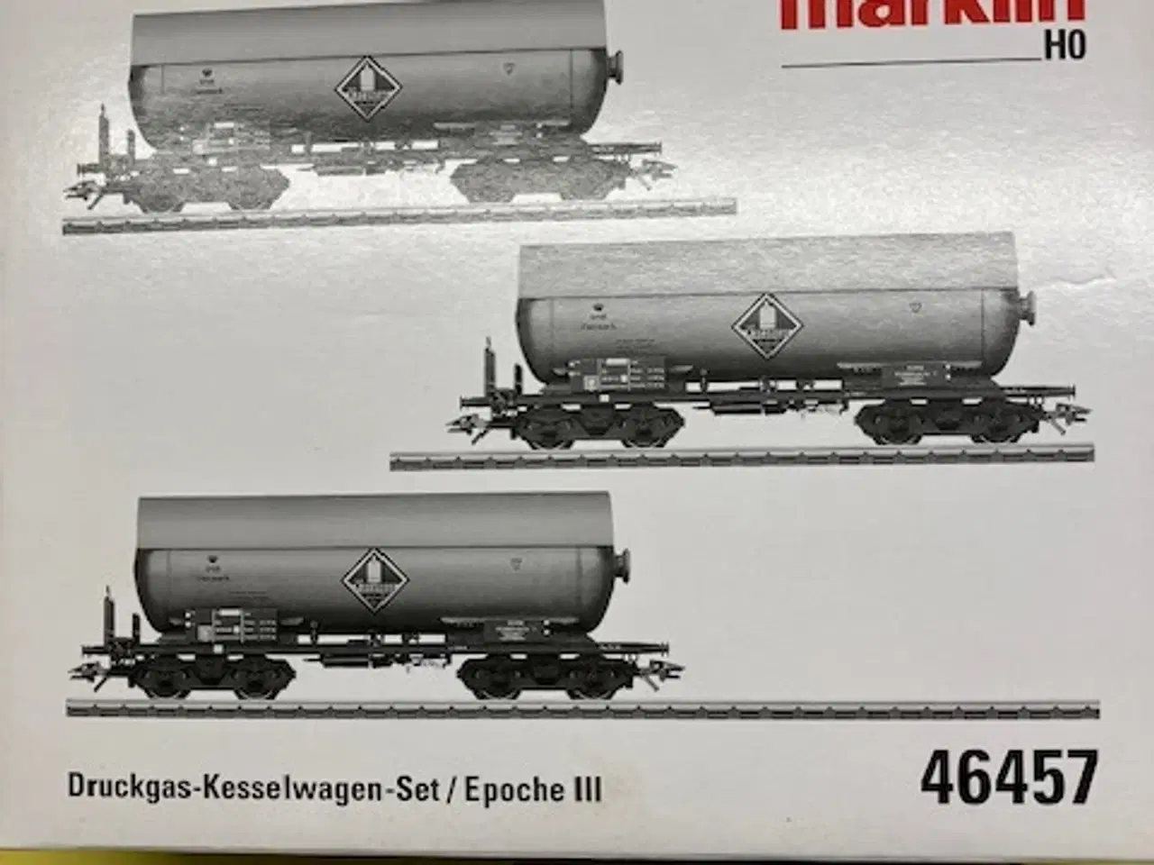 Billede 1 - Marklin 46457 DSB Kosangas Tankvognsæt 3 stk H0 So