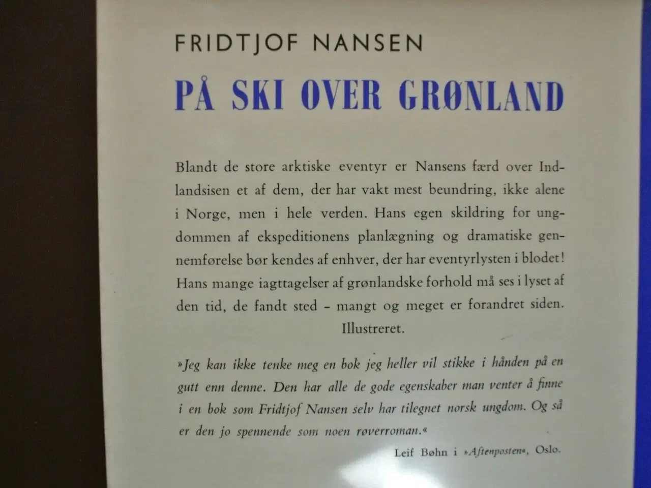 Billede 2 - på ski over grønland, af fridtjof nansen, emne: hi