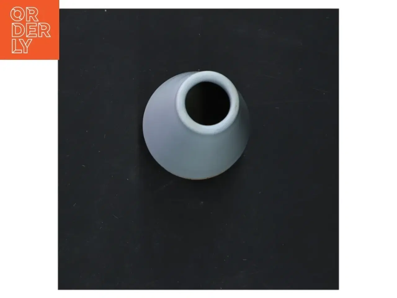 Billede 3 - Blå vase med træbund fra Novaform (str. 13x5 cm)