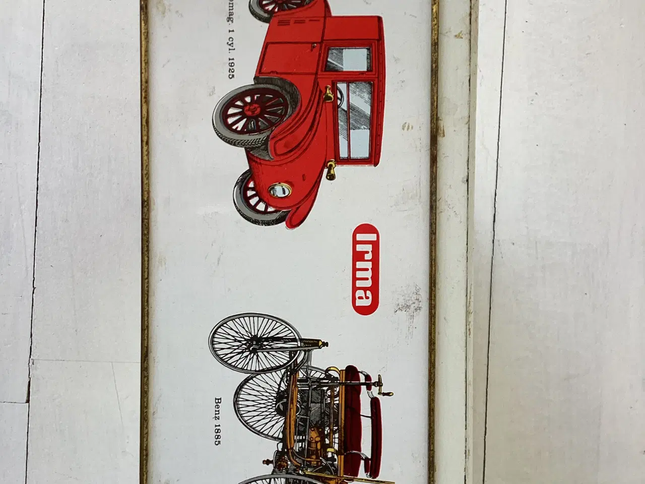 Billede 2 - Ældre Irma dåse med veteranbiler