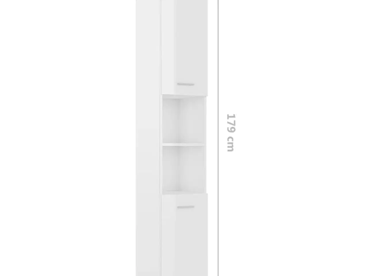 Billede 8 - Badeværelsesskab 30x30x179 cm spånplade hvid højglans
